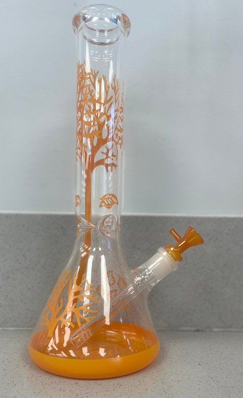 BONG 15" ORANGE TREE BONG 5MM