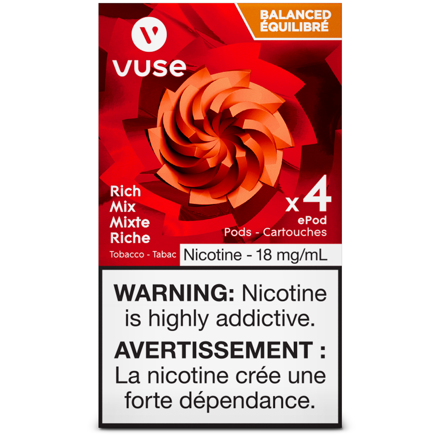 VUSE CARTRIDGES 4 PODS 18MG